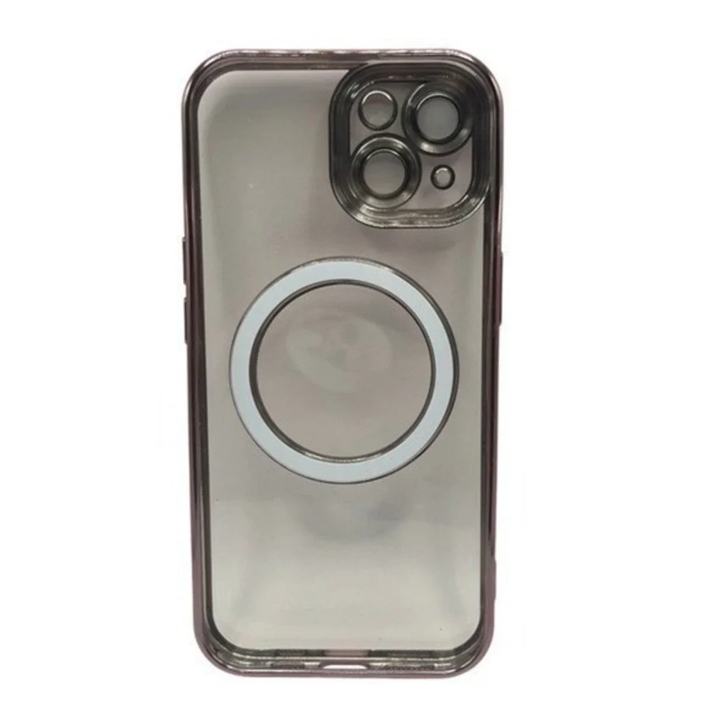 iPhone 15 Plus Clear‎ Protective Case Pink Metallic Trim NEW